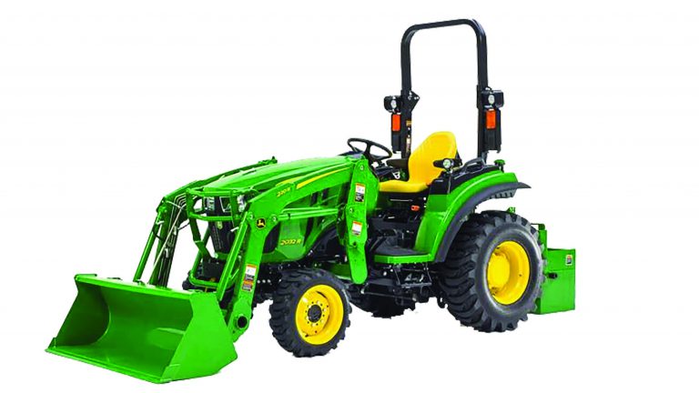 Skid Steer Attachments - Green Tractor with yellow seat